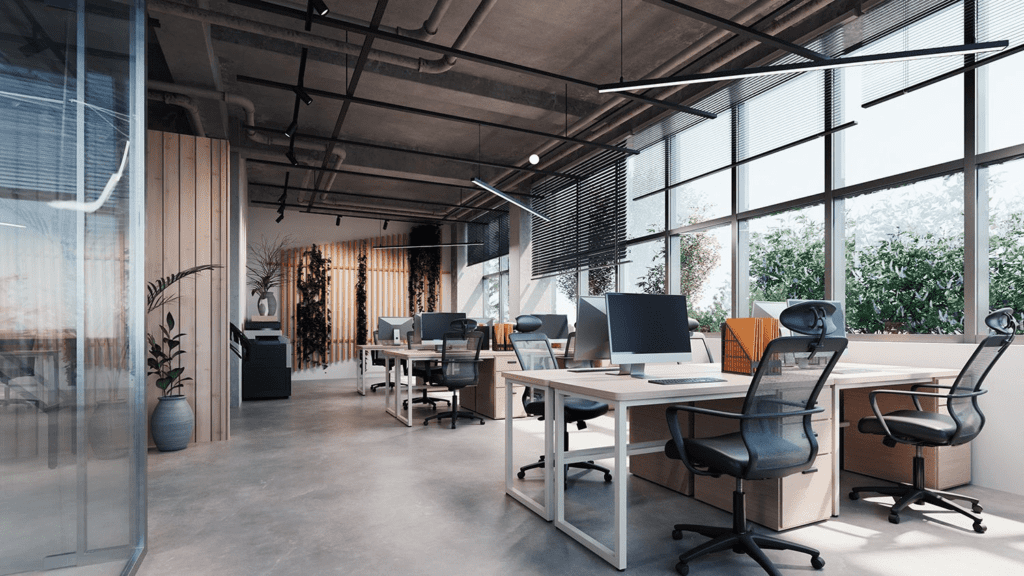 Surface de bureaux en open space